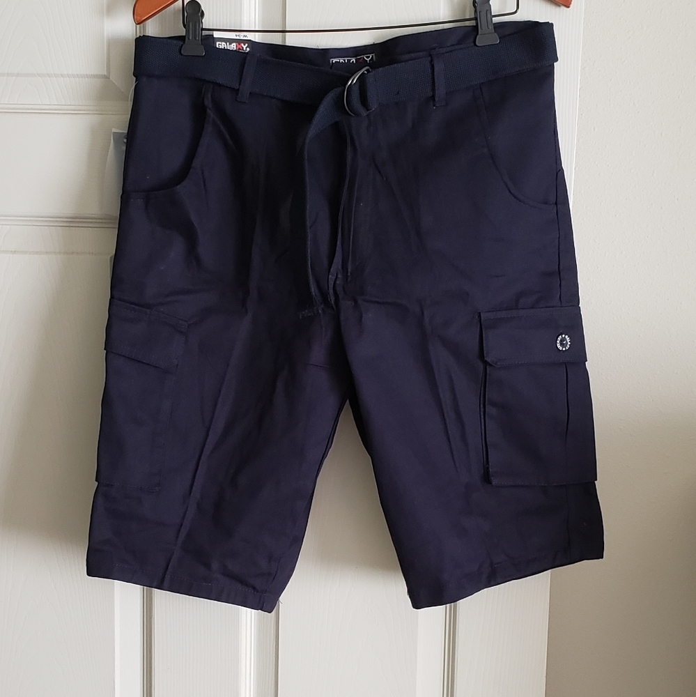 NWT Galaxy by Harvic 34 *33" Navy Blue Shorts